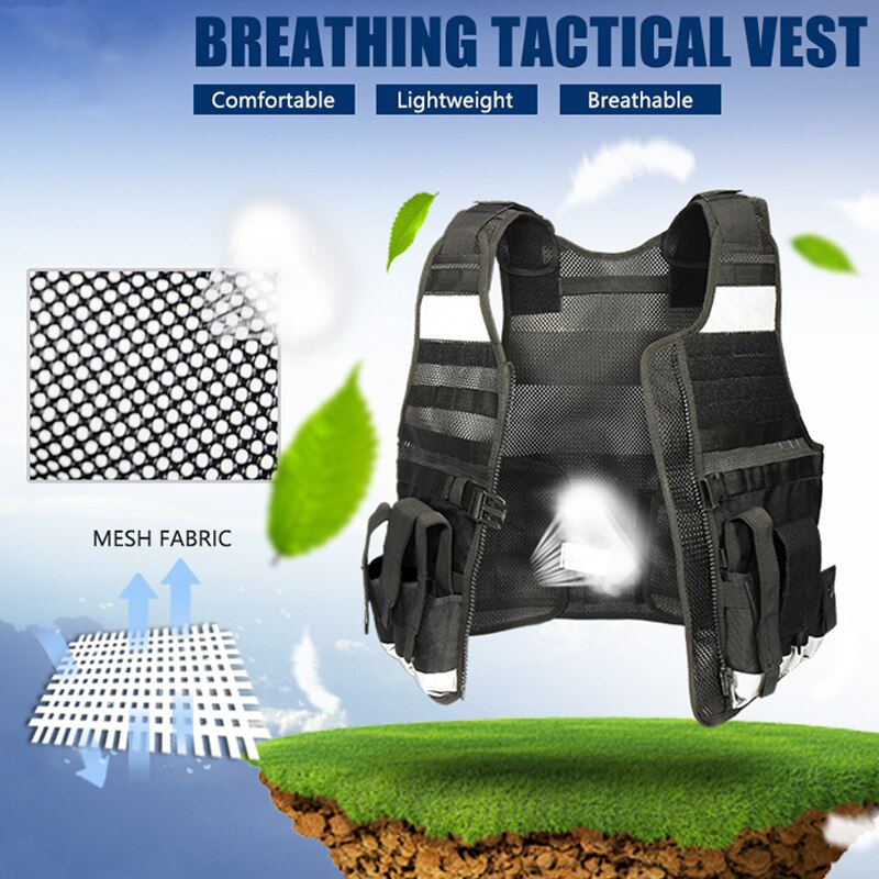 Stab-resistant reflective MOLLE system onboard safety vest-3