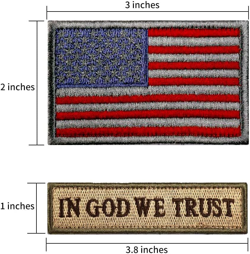 Tactical mountaineering clothes hats 6 Pcs USA Flag Patch-1