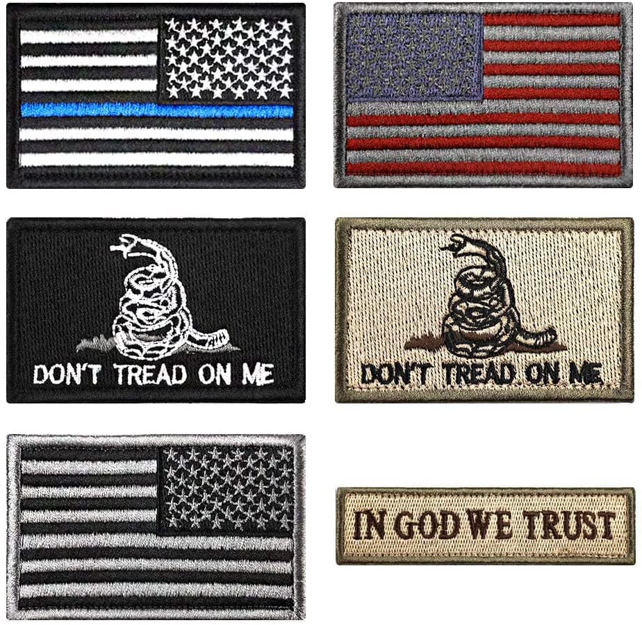 Tactical mountaineering clothes hats 6 Pcs USA Flag Patch-0