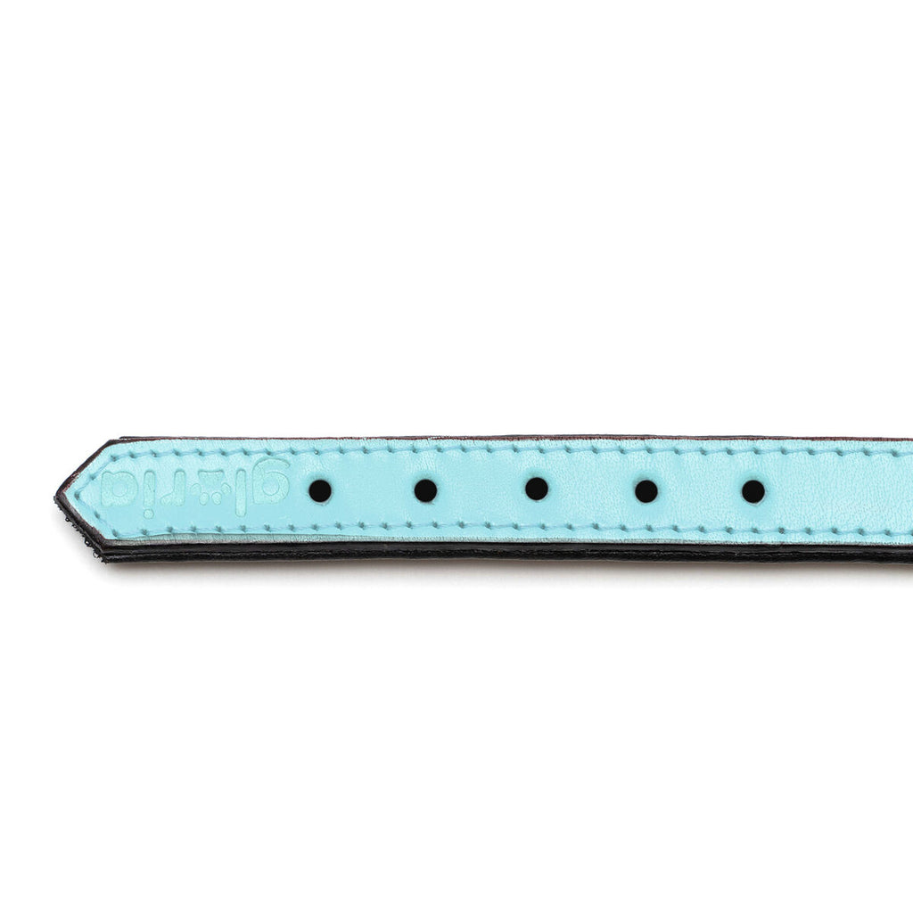 Dog collar Gloria 30 cm Padded Leather Blue-5