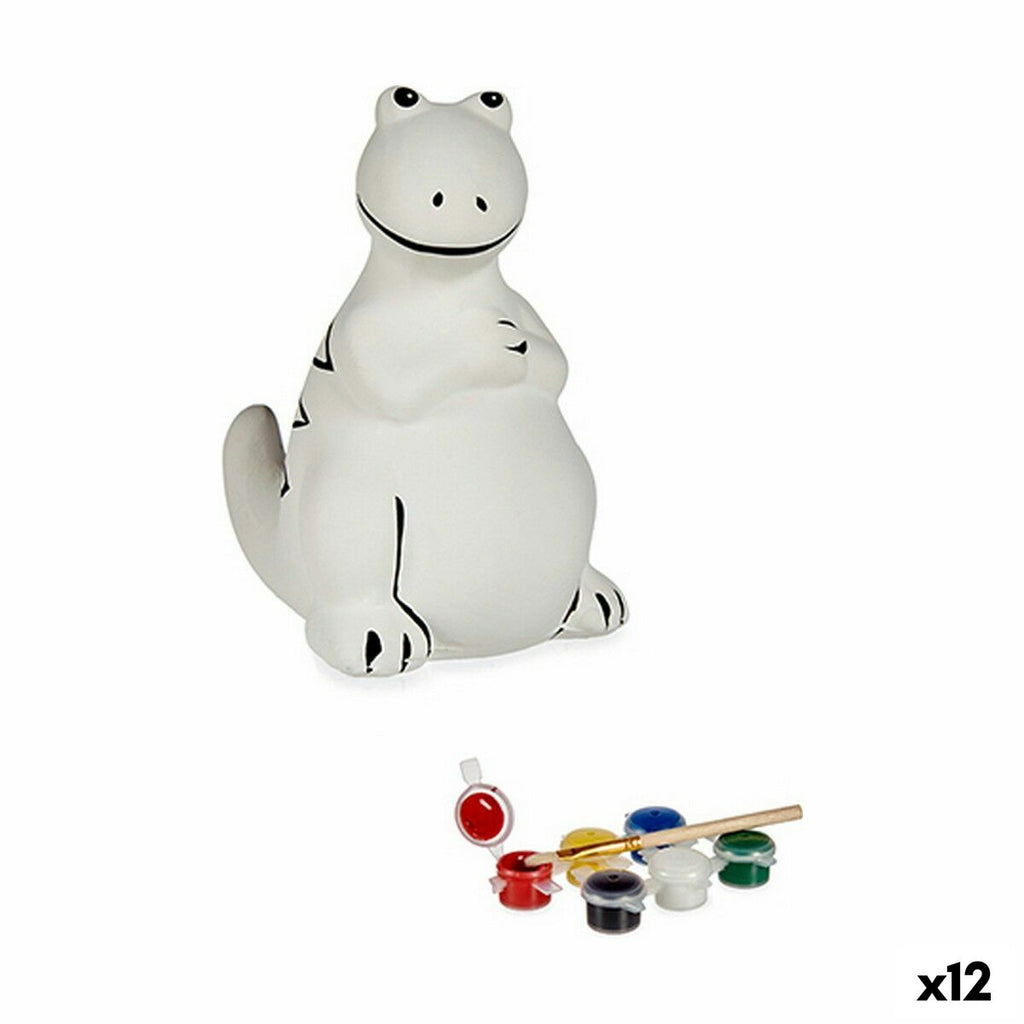 Paint Your Own Money Box Pincello BS435 BS435 Ceramic Dinosaur 8,5 x 13,2 x 11 cm 10 x 13,2 x 8 cm (12 Units)-0