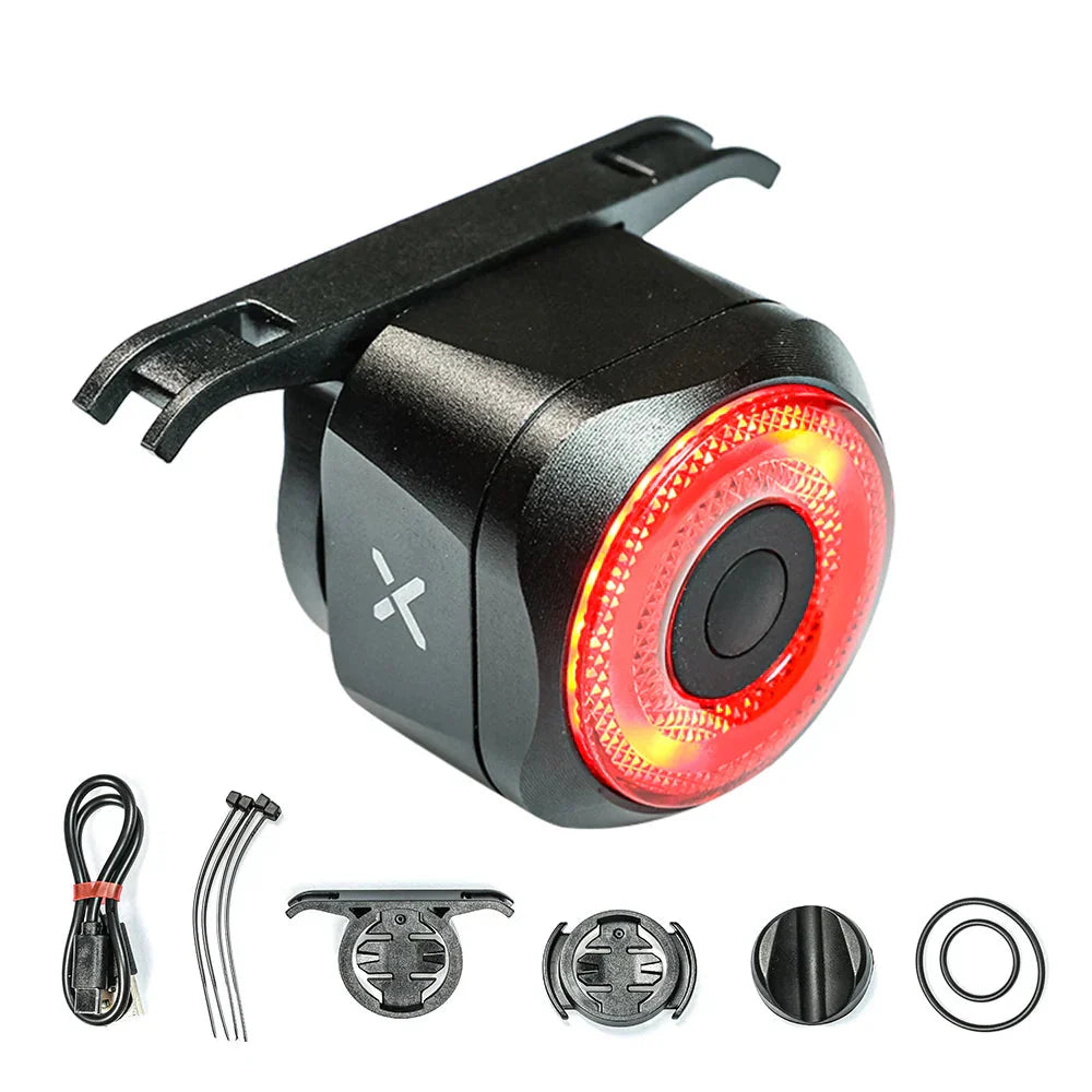 Tail Light Auto Brake Sensing Bicycle Rear Light Black-0