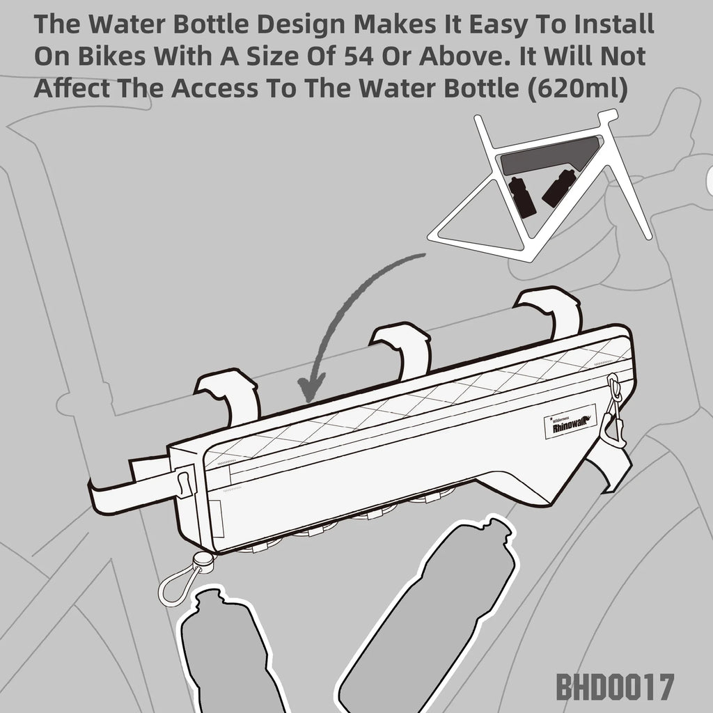 NNEOBA 2.4L Water-Resistant Triangle Frame Bag Crossbeam Pouch Yellow-4