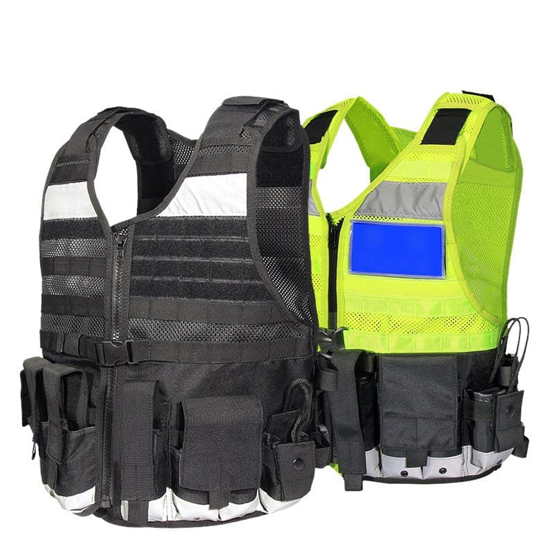 Stab-resistant reflective MOLLE system onboard safety vest-4