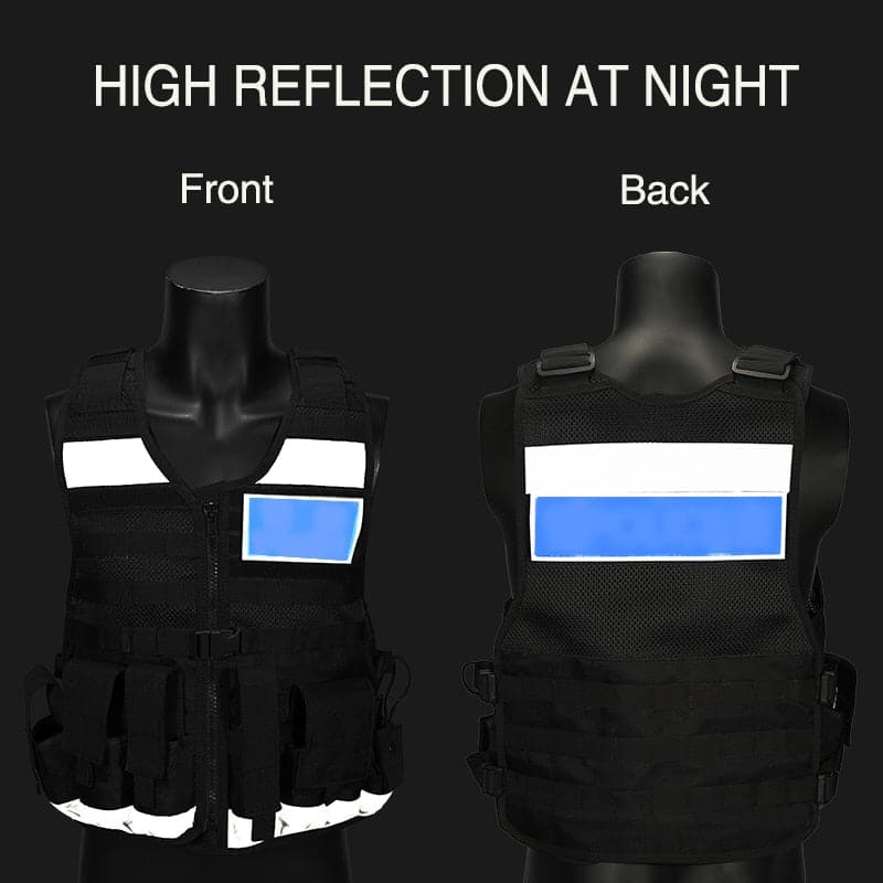 Stab-resistant reflective MOLLE system onboard safety vest-2
