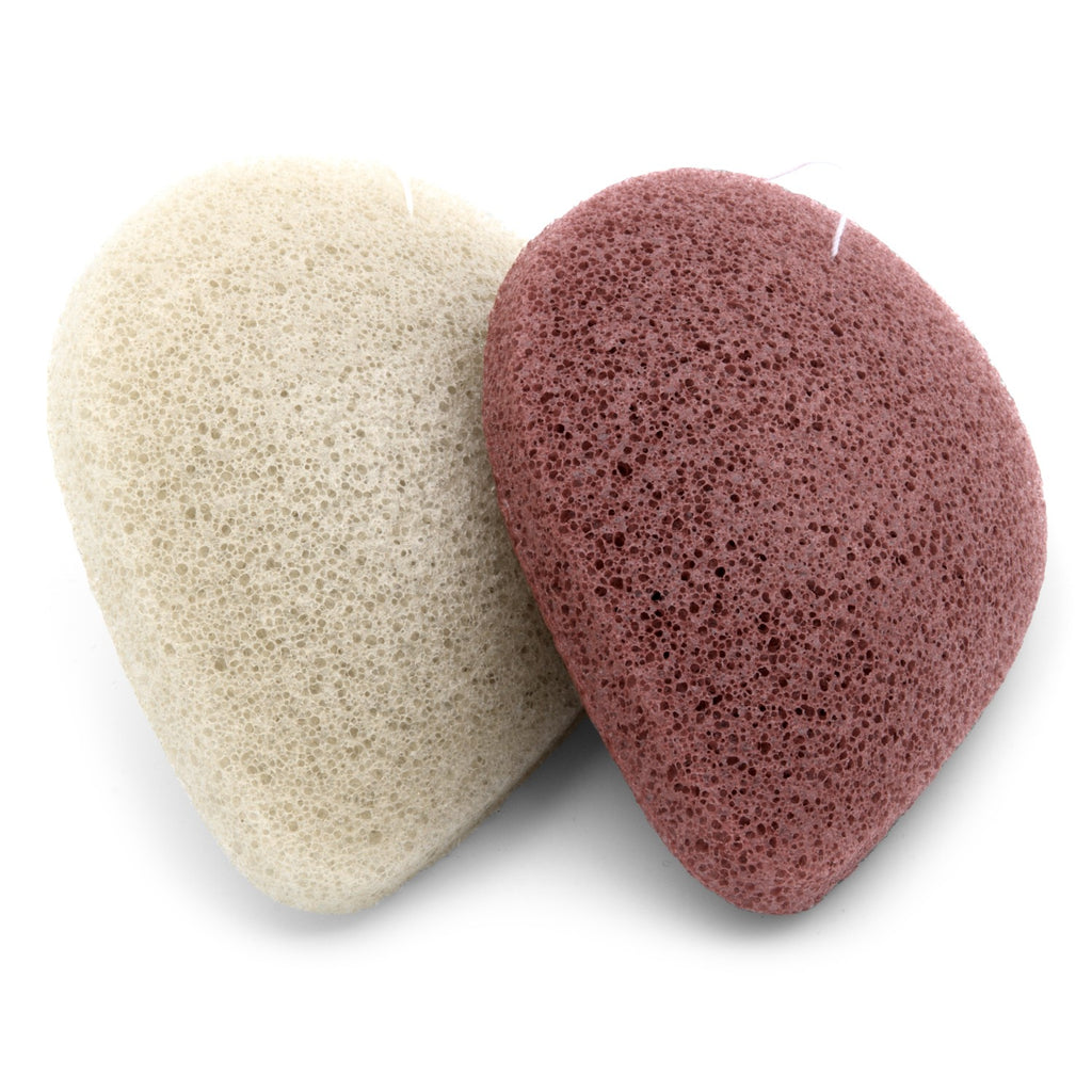 Natural Konjac facial sponges - For dry skin - Vegan (2 sponges in 1 box)-2