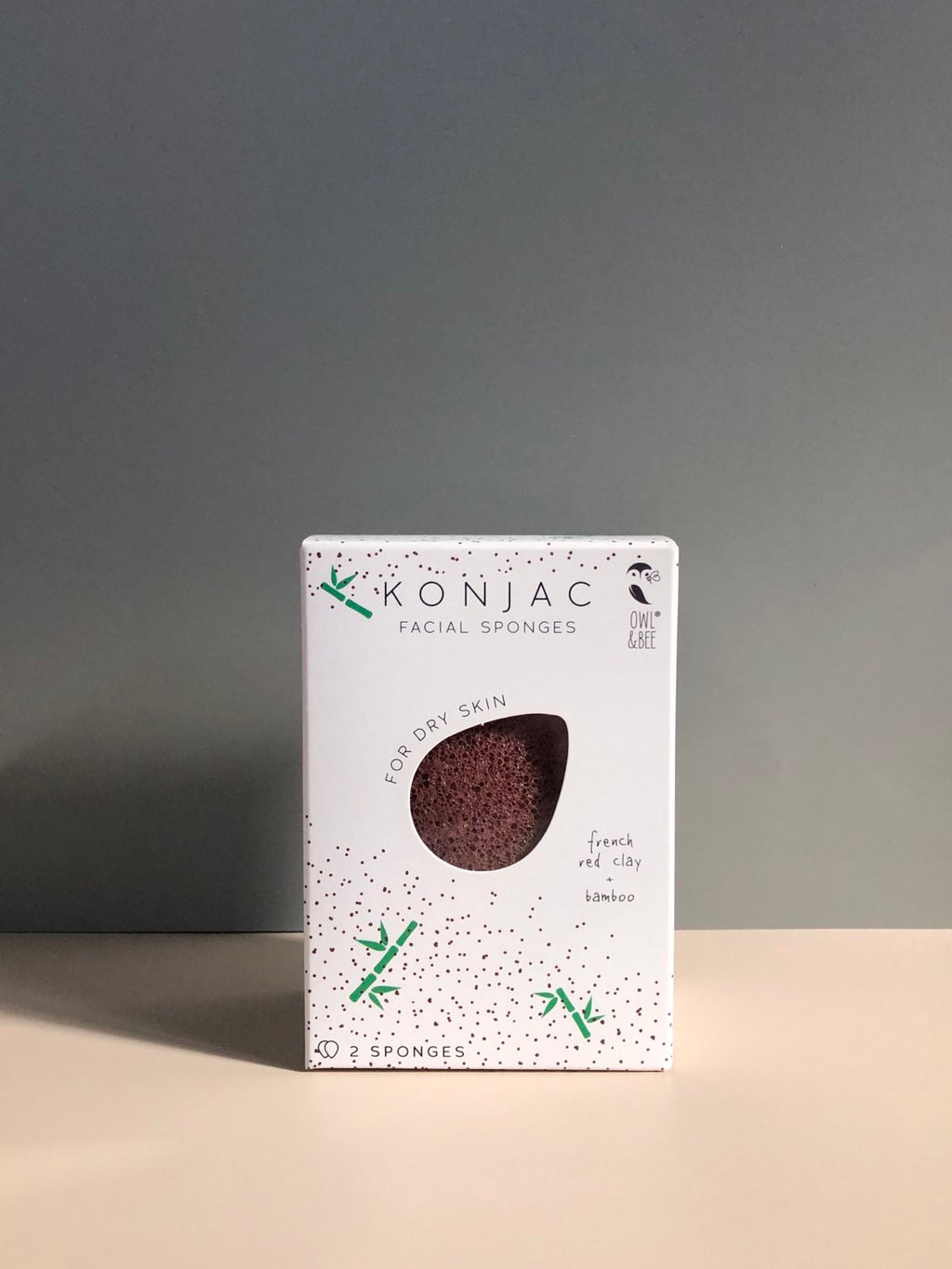 Natural Konjac facial sponges - For dry skin - Vegan (2 sponges in 1 box)-3